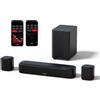 Selius Soundbar - 5.1 - Soundbar con subwoofer - Soundbar per TV - Bluetooth - Controllo tramite app - con illuminazione RGB
