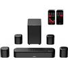 Selius Soundbar - 7.1 canali - Soundbar con subwoofer - Soundbar per TV - Controllo tramite app intelligente - 350W