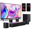 Selius Soundbar - 7.1 canali - Soundbar con subwoofer - Soundbar per TV - Controllo tramite app intelligente - 330W - Modello con subwoofer rimovibile