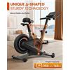 Selius Bicicletta da fitness - Cyclette - Attrezzatura per allenamento indoor - Bicicletta da - con resistenza magnetica - trasmissione a cinghia