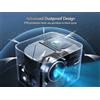 Selius Mini proiettore - Proiettore digitale - Portatile - 1080P - Con autofocus - 26000 lumen - Proiettore 4K