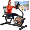 Selius Cyclette da casa, cyclette magnetica con collegamento all'app e cardiofrequenzimetro, 16 livelli di resistenza