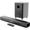Selius Soundbar Naga 60 Plus per televisori, 300 W, soundbar 2.1 con subwoofer, HDMI ARC, sistema audio, sistema audio da parete, include telecomando