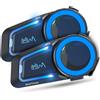 Selius Auricolare Bluetooth per motocicletta [Interfono Mesh] [Chip duale BT5.0] Sistema di comunicazione per motociclette da 1000 metri, auricolare Bluetooth per moto con supporto per 8 utenti, tecnologia CVC+DSP per la riduzione del rumore