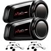 Selius Auricolare Bluetooth per motocicletta, sistema di comunicazione per casco moto M2 Group, interfono impermeabile a 6 vie con tecnologia BT5.0, portata di 1000 metri, con radio FM, Siri e assistente vocale
