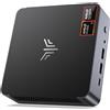 Selius Mini PC AM21 con Windows 11 Pro, processore AMD Ryzen 7 8745HS (8C/16T, fino a 4,9 GHz), 16 GB di RAM DDR5 a 5600 MHz, SSD M.2 NVME da 512 GB, scheda grafica AMD Radeon 780M, risoluzione 4K