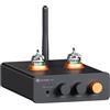 Selius Fosi Audio GR40: Preamplificatore a valvole con DAC, amplificatore per cuffie da 3,5 mm per altoparlanti attivi/cuffie, convertitore digitale-analogico audio