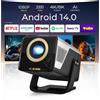 Selius Proiettore smart Full HD nativo 1080P, Android 14, con app integrate, autofocus, supporto 4K, ideale per creare un home theater, con Wi-Fi 6. Modello 2026, luminosità 2000 ANSI