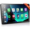 Selius Autoradio 2 DIN Android con GPS, Bluetooth, 4+64G di memoria. Radio per auto con doppio din e schermo, supporta Mirrorlink/FM/WIFI/USB/SWC e include un microfono
