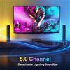 Selius Soundbar per TV - Barra audio surround a 5.0 canali con subwoofer e illuminazione RGB - Colore nero