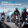 Selius Interfono per motocicletta - auricolare per casco - Bluetooth 5.2 - cancellazione del rumore - portata di 2000 metri - colore nero