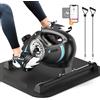 Selius Mini cyclette da casa - Bicicletta da scrivania - Allenatore per gambe e braccia - 16 livelli di resistenza - Schermo LCD