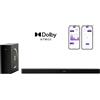 Selius Soundbar - Sistema surround 3.1.2 - Dolby Atmos - Bassi potenti con tecnologia BassMX