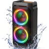Selius Altoparlante Bluetooth - Cassa portatile wireless - Potenza massima di 240W - Resistente all'acqua (grado IPX6) - Luci RGB