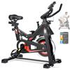 Selius Cyclette da casa - Bicicletta fitness - Cyclette da interno - Bicicletta - Attrezzatura per ciclismo - Resistenza magnetica - Cardiofrequenzimetro - Sella e manubrio regolabili in 6 posizioni - Massima
