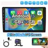 Selius Autoradio Android da 9 pollici - Lettore multimediale universale - Schermo touchscreen - 4 GB di RAM, 64 GB di memoria - Con telecamera