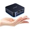 Selius Mini PC - Mini computer desktop - Processore Intel quad-core - 16 GB di RAM - SSD da 512 GB - Supporto per tre display 4K HDMI