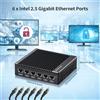 Selius Mini PC firewall - Apparecchio firewall compatto - Router di sicurezza di rete - Mini PC senza ventola - Processore Intel N3700 con 4 core - 6 porte Intel 2.5GbE, raffreddamento silenzioso