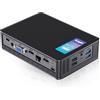 Selius Mini PC: computer desktop silenzioso con processore Celeron N5105, 16 GB di RAM, 512 GB di SSD e supporto per tre monitor