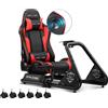 Selius Postazione di guida per simulatori di corse - Sedia per simulatori di guida - Cockpit da corsa - Sedia per simulazioni di guida - Cabina di guida per videogiochi