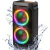 Selius Altoparlante per feste - Altoparlante wireless - Partybox - Altoparlante portatile - Boombox - Potenza sonora di 240W