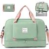 Wiespodex Per Ryanair Airlines - Borsone da viaggio pieghevole, 50 x 32 x 28,5 cm, borsa da viaggio pieghevole per la notte, per donne e uomini (con tracolla), Verde