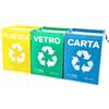 SIXTOL SORT EASY 3 BASIC IT | Set di sacchetti per rifiuti | 30 x 30 x 40 cm 3 x 36 l