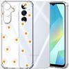 Choeeu ChoosEU Trasparente Cover per Samsung Galaxy S25 con Fiori, Bianco Giallo | Sottile TPU Silicone Trasparente Custodia, Disegni Colorate Fiore Fiori Motivo, per Ragazza, Antiurto Protettiva Morbido Case