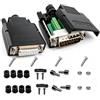 VISSQH 2 Pezzi DB15 connettore Senza Saldatura,RS232 D-SUB adattatore seriale DB15 15 pin D Sub Connettore DB15 maschio/femmina Breakout Connector con custodia(sottile da 16 mm)