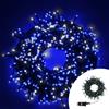 Wisdom Catena di luci 25 metri da 500 Led Bianco Freddo e Blu con cavo verde Wisdom