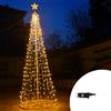 Wisdom Albero luminoso a cono da 480 Led altezza 2 metri Bianco Caldo fisso e Freddo intermittente Wisdom