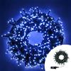 Wisdom Catena di luci 15 metri da 300 Led Blu con cavo verde Wisdom