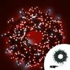 Wisdom Catena di luci 15 metri da 300 Led Bianco Freddo e Rosso con cavo verde Wisdom