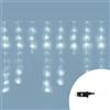 Wisdom Tenda luminosa effetto pioggia 10 metri da 420 Led Bianco Freddo stalattiti altezza 90cm da esterno Wisdom