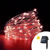 Wisdom Stringa 10 metri da 100 MicroLed Rosso con pannello solare Wisdom