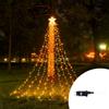Wisdom Albero luminoso a cascata con stella da 416 Led 2,5 metri Bianco Caldo Wisdom