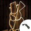 Wisdom Pupazzo di neve luminoso da 54cm 360 Led Neon Flex Bianco caldo 3000K da esterno Wisdom