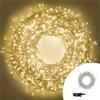 Wisdom Catena di luci 25 metri da 500 Led Bianco Caldo con cavo trasparente Wisdom
