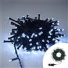 Wisdom Catena di luci 5 metri da 100 Led Bianco Freddo con cavo verde Wisdom