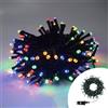 Wisdom Catena di luci 5 metri da 100 Led Multicolore con cavo verde Wisdom