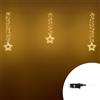 Wisdom Catena di luci con Stelle pendenti 2 metri da 392 Led Bianco Caldo a luce fissa e intermittente Wisdom