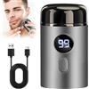 xinrongda Mini Rasoio Elettrico, Rasoio Elettrico Portatile per Uomo, Macchine da Barba Impermeabile Senza Fili Ricaricabile USB, Taglia Barba Tascabile Con Un Pulsante Regali Umidi e Secchi Per Casa, Viaggi