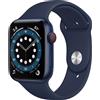 Apple Watch Series 6 Alluminio 44 mm (2020) | GPS + Cellular | blu | cinturino Sport Blu Navy Intenso - molto buono