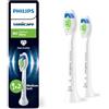 PHILIPS Sonicare W2 Optimal White, testine di ricambio originali, bianco, confezione da 2, HX6062/87, Nuovo, 2 Testine