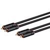 Monoprice - 138076 Cavo audio stereo RCA maschio a due canali - 90 cm - Connettori placcati oro, doppia schermatura con treccia in rame - Serie Onix