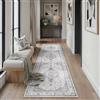 PureCozy Vintage Tappeto Passatoia Cucina 60x240cm Grigio Antiscivolo | Lavabile in Lavatrice,Tappeto Corridoio,Camera da Letto,Sala Soggiorno,Pelo Corto,Carpet,Runner Rug