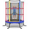 SONGMICS Trampolino per Bambini, Diametro 174 cm, con Recinto di Protezione, Tappeto di Sicurezza, Trampolino Fitness, Telaio in Acciaio, per Interni, Esterni, Giardino