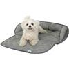 Kerbl Pet Cuscino per divano Emalia, cuscino per cani, cuscino per gatti, cuccia per cani, grigio, 60x40x12cm, poliestere, cani, gatti, protezione per mobili imbottiti