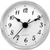 PATIKIL 70mm Inserto per Orologio al Quarzo Miniatura con Movimento al Quarzo Rotondo Mini Orologio Numeri Arabi Adatto 61mm/2,4 Dia Foro per Sostituzione, Tono Argento/Bianco, Stile 12