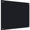 Homgoday - Paraschizzi da cucina, resistente al calore e ai graffi, pannello decorativo da parete per cucina, protezione per piastrelle, schermo anti-spruzzi facile da pulire, nero 70 x 60 cm, vetro